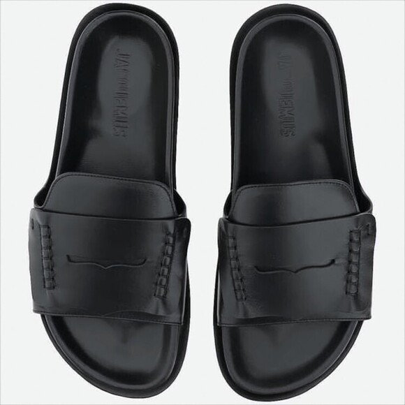 Jacquemus Minimalist Black Slip-On Mules With Contoured Footbed - NWT - Picture 4 of 5